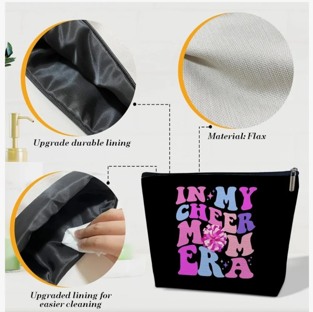 Cheer Mom Gifts Makeup Bag